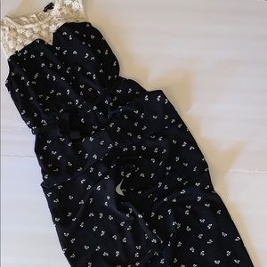 Max+Riley bow print romper for girls